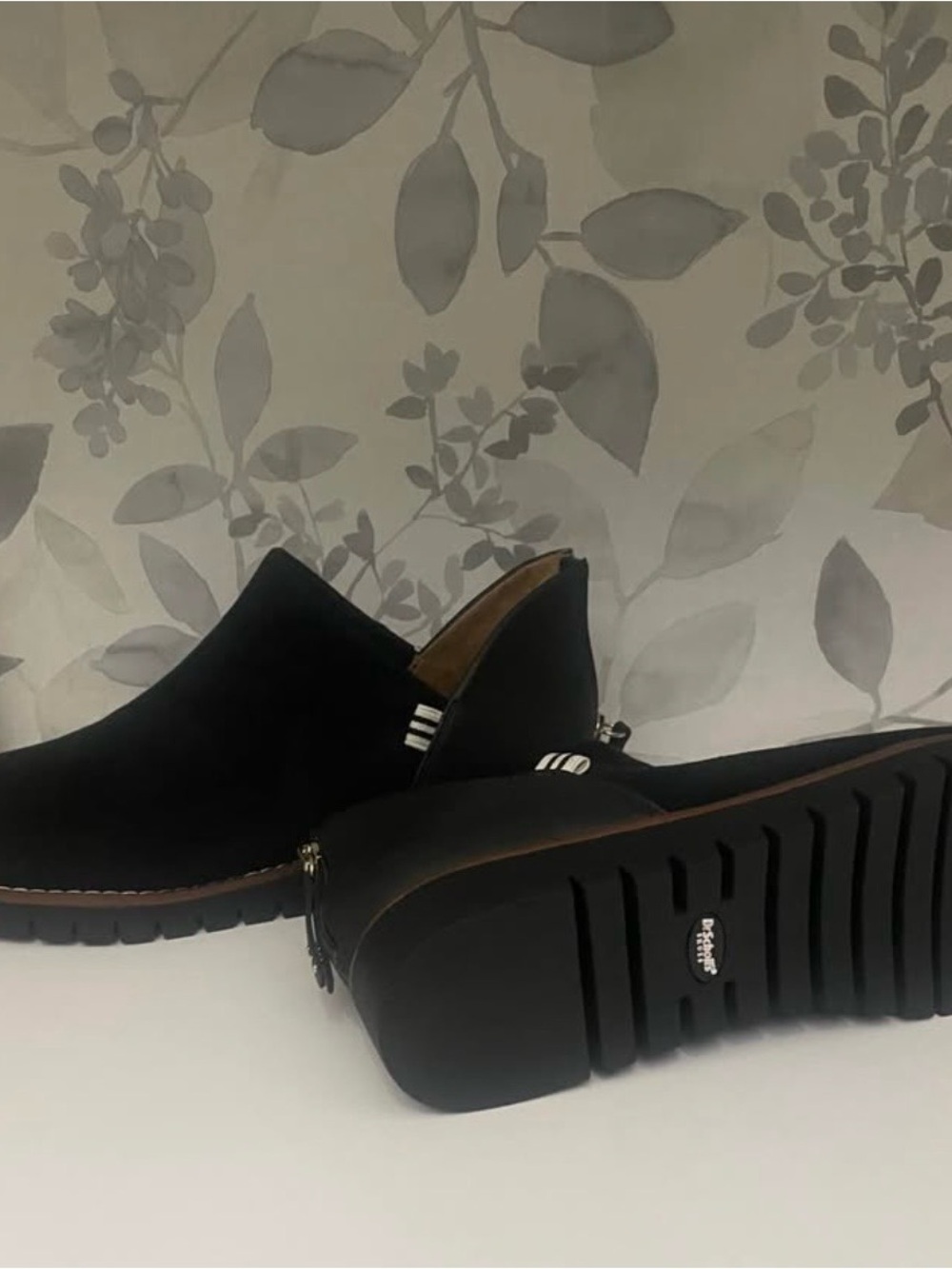 Dr. Scholl's Black Suede-Look Zip-Back Casual Mule - Picture 2 of 5